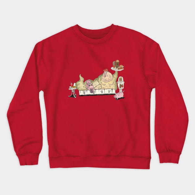 Mike Mulligan Pizza The Hut Crewneck Sweatshirt by Fat Mike Designs